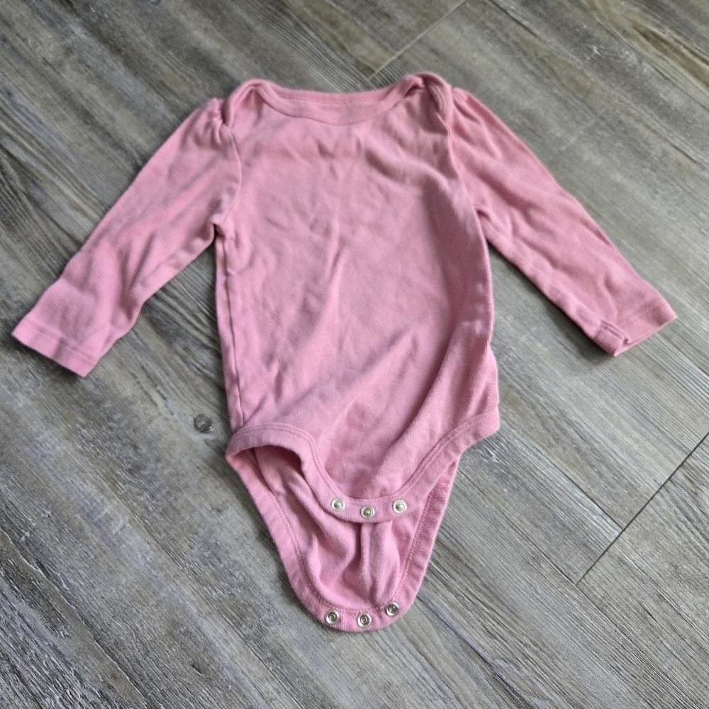 6-9M Girls Pink Long Sleeve Kids One Piece